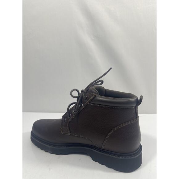 Rockport Boots Mens Size 8 Brown Leather Northfield Plain Toe Waterproof New Box main image 7